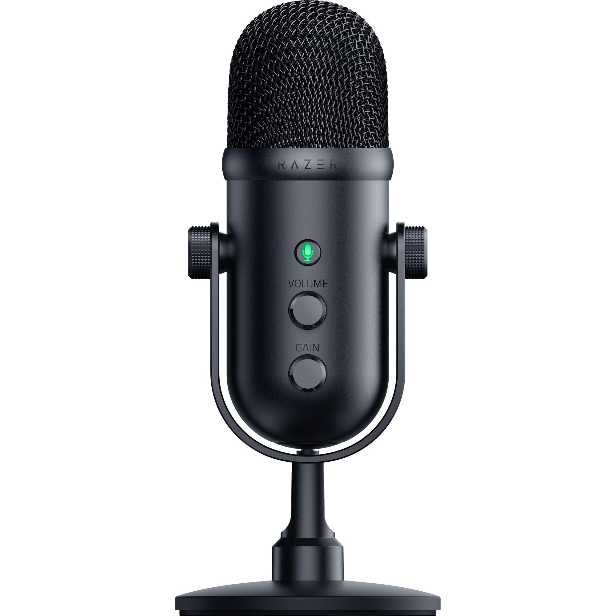 Razer Seiren V2 Pro - Professional-Grade USB Microphone for Streamers (Dynamic Microphone, High Pass Filter, Mic Monitoring, Built in Shock Absorber & Mic Windsock, Gain Control & Mute Button) Black — image 1
