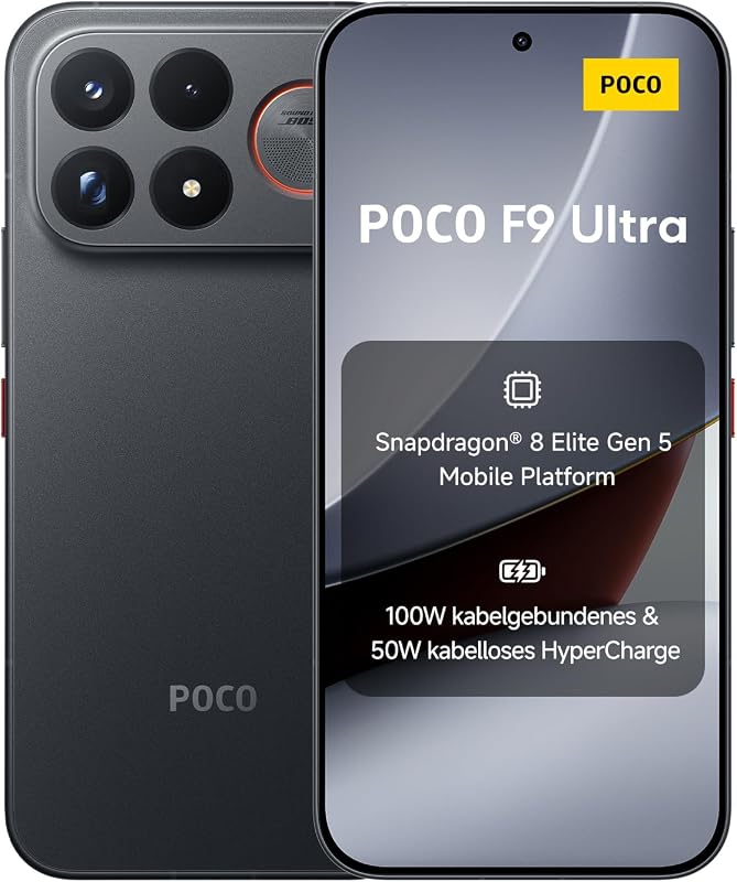 Poco F9 Ultra 5G, Smartphone 16+1TB, Black, 8050mAh Akku, 100W Laden