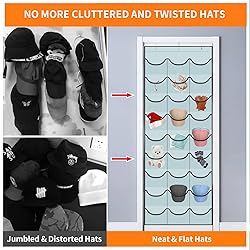 Hat Rack for Baseball Caps, 27 Pockets Over The