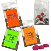 Multi Colored Fluorescent Dye Tablets Water Tracing 3 Pack Green/Red/Orange Bright Visual