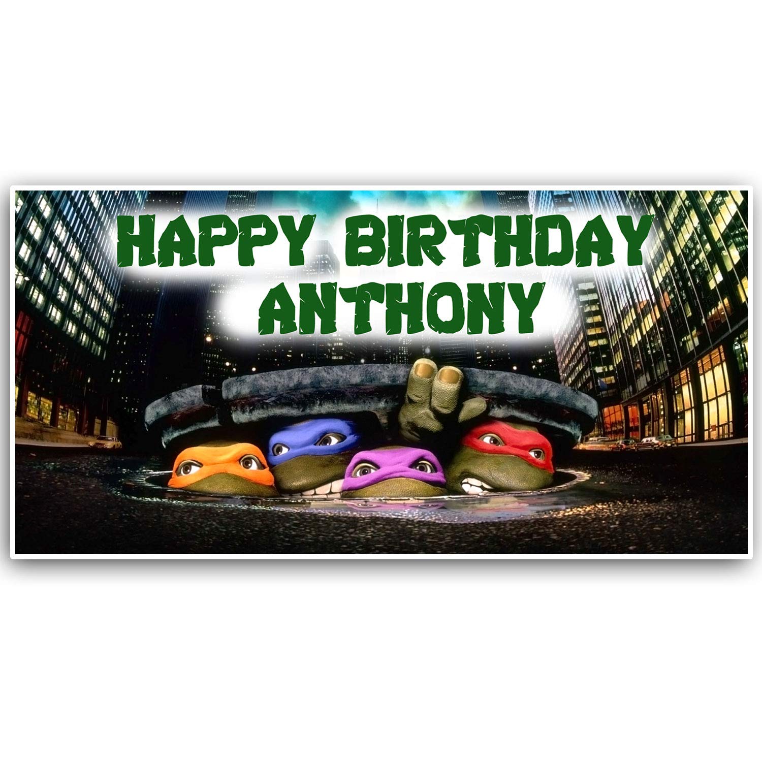 Ninja Turtles Birthday Banner