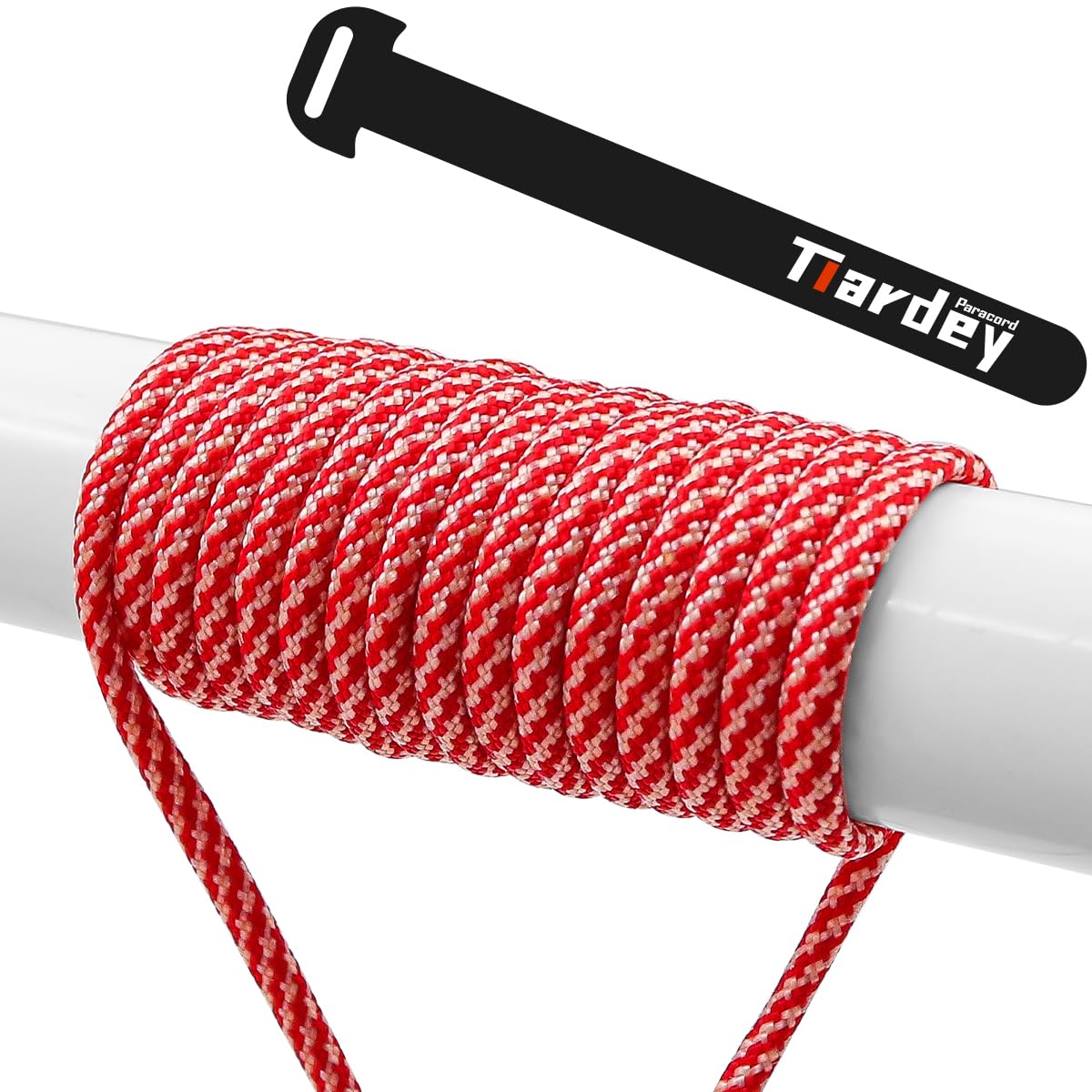 Tiardey PRN-078 Paracord 4mm 100ft (31m) 9 Core Strand,Tear-resistant,Nylon Cord,Mil Spec Type III Paracord,Holds up to 250kg for Outdoor Survival Camping