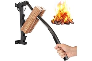 TUSAUW Wall Mounted Firewood Kindling Splitter Softwood Splitter Portable Manual Fire Wood Kindling Splitter for Indoor or Outdoor Wall Wood Splitter Wall Mounted Kindling Maker Wood Splitter