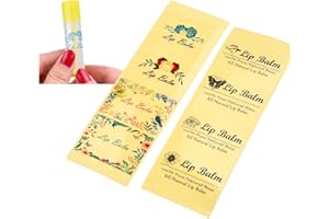 Kare & Kind Value Pack of 400 Labels - 8 Different Designs - for Lip Balm Containers, Nasal Inhaler Tubes, etc. - Self Adhesive, Easy Peel