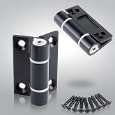 HEVSTIL 2Pack Black Adjustable Position Control Hinges, 65 * 55 | Metal Countersunk Holes, Adjustable Torque, Bushing Hinge, For Furniture Equipment Instrument, 0-2.5NM