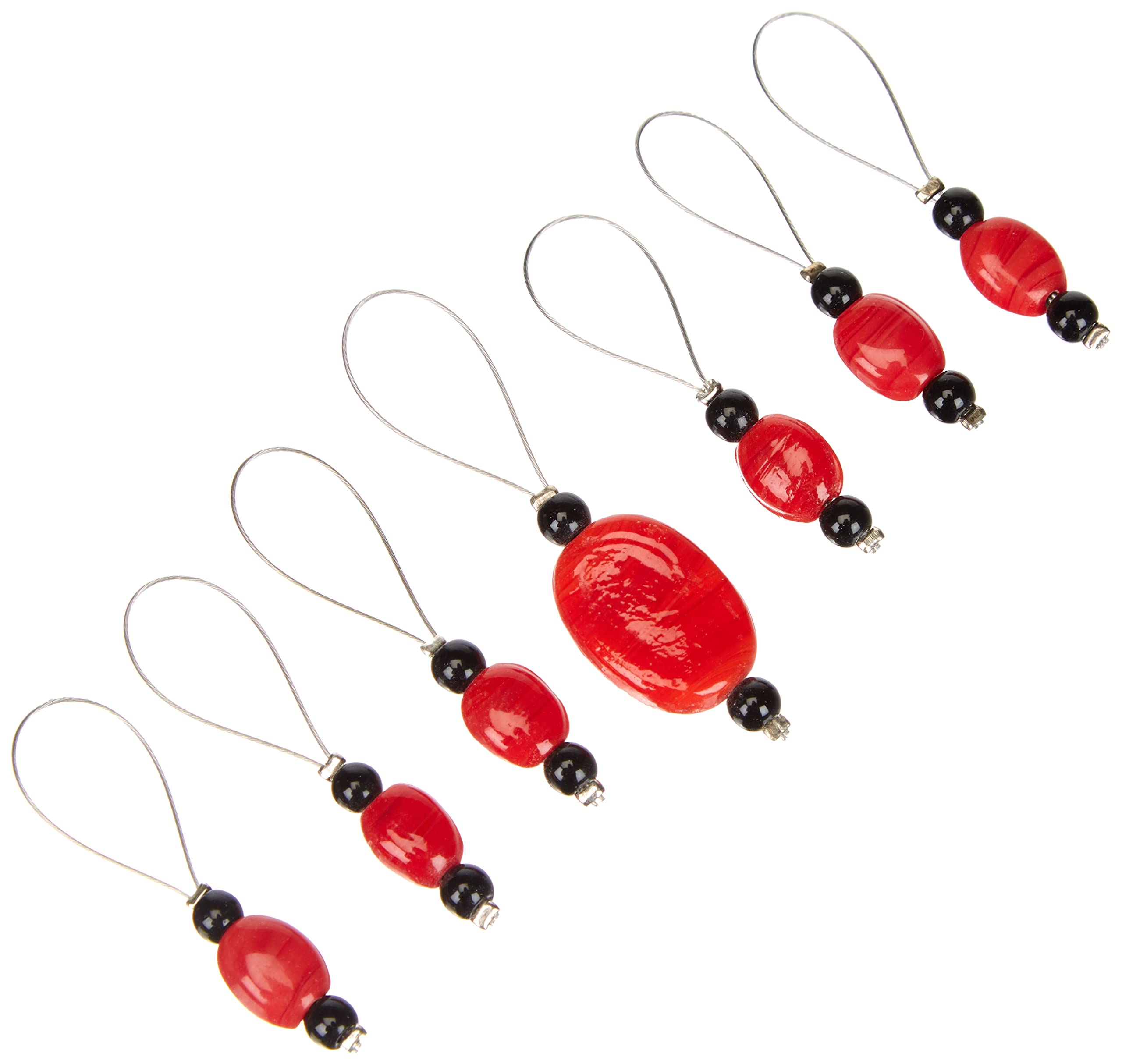 KNIT PRO Zooni: Bead Stitch Markers: Tangerine — image 1