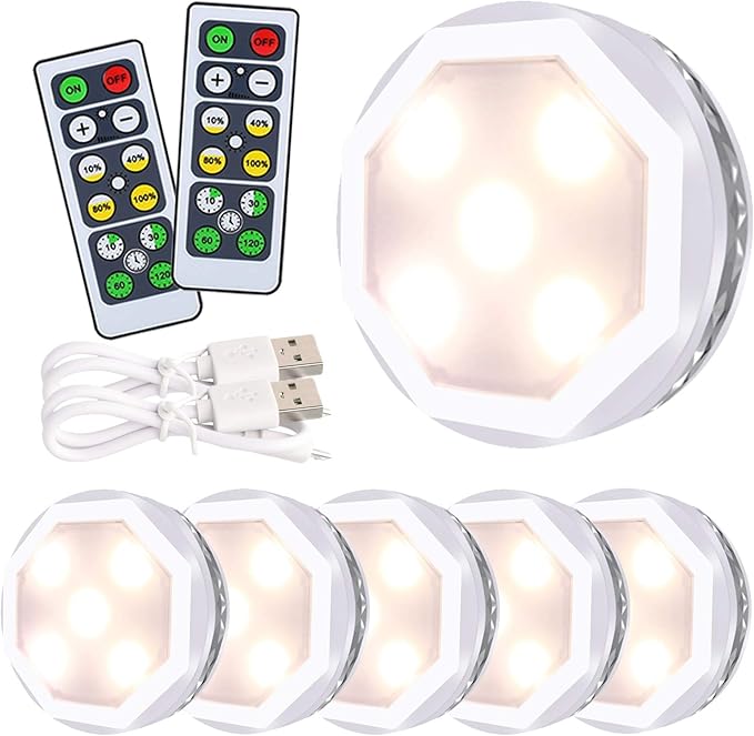 Puck Lights with Remote Control, Wireless Under Lighting