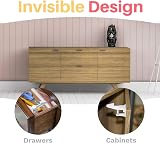 Inaya Cabinet Locks Baby Proofing 8 Pack Easy Install 3M Adhesive No Drilling view 4
