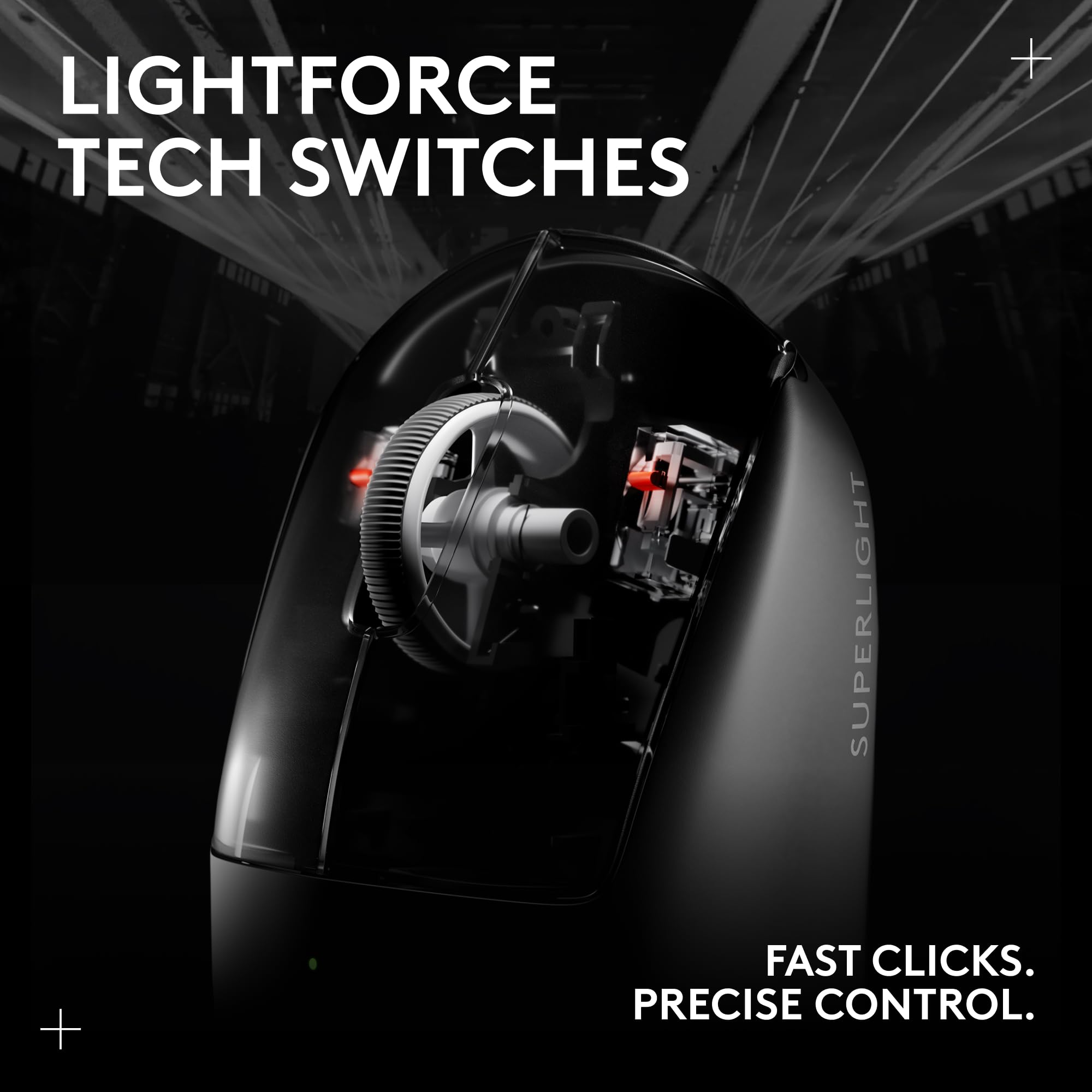 Logitech G PRO X SUPERLIGHT 2 Wireless Gaming Mouse, 60g Pro-Grade with 5 Programmable Buttons, 44k DPI Sensor, 8kHz Report Rate, USB-C Charging for PC/Mac - White