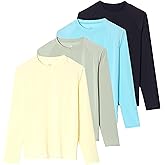 Real Essentials 4 Pack: Women's Long Sleeve Rash Guard Moisture Wicking Shirts - Sun Protection Quick Dry SPF 50+ Tops (Plus)