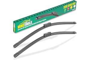 WINDSMILE 24" +18" Windshield Wiper Blades for Mazda CX5 CX9 CX-5 CX-9 2017 2018 2019 2020 2021 2022 2023 -OE Replacement Premium All season Wiper Blades/Push Button lock (Set of 2)