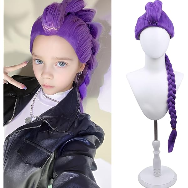Black Jacket Costume Wigs Cosplay For Kids, Rumi Mira Zoey Costume