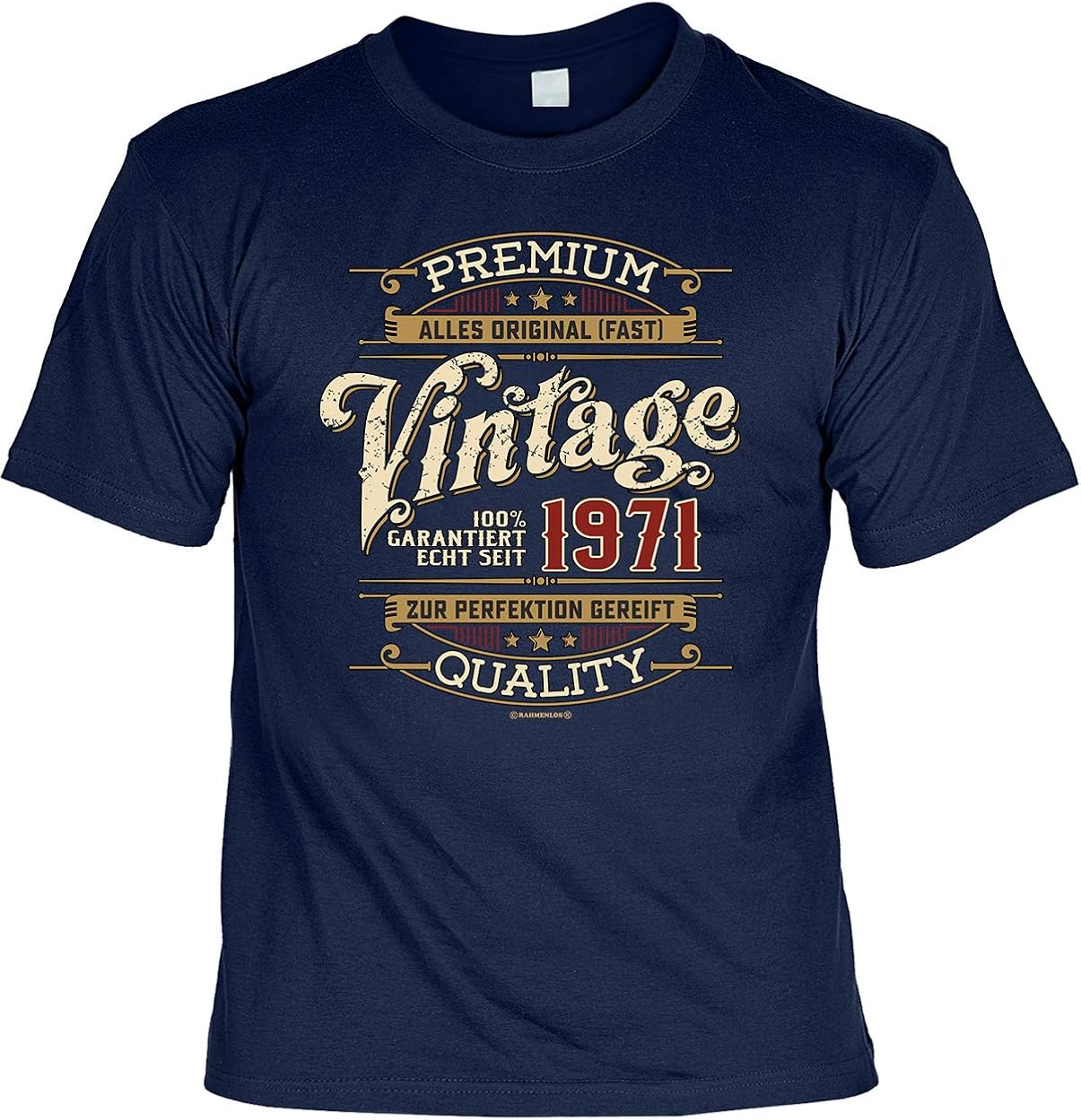 Herren Geburtstag T-Shirt - 50 Jahre - 100 Prozent Premium Vintage seit ...