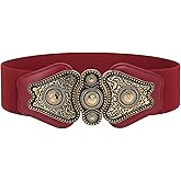 BlackButterfly Wide Elastic Stretch Vintage Antique Retro Buckle Belt