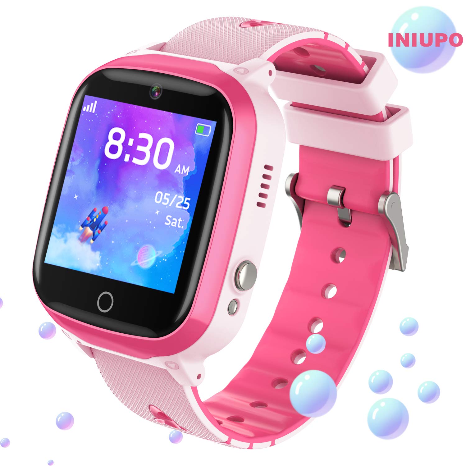 pink smart watch for girls