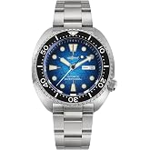 Heimdallr 44mm Stainless Steel Mens Automatic Watch, Sapphire Crystal NH35A Movement Dive Watches for Men, Japan C3, 200 Meter Water Resistant Mechanical Wrist Watch, Turtle Dial