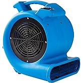 Mounto 1/2hp Air Mover Floor Drying Blower Fan - Powerful 1/2HP Motor Carpet Dryer, 2200 CFM Air Flow, Lightweight Design, 2-Speed Settings for Drying, Cooling & Circulation