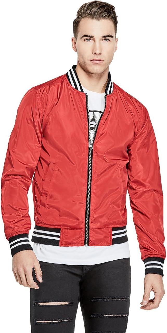 guess reversible bomber jacket