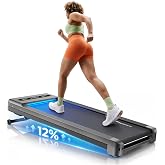 MERACH UltraWalk W60 Walking Pad Treadmill with 12% Auto Incline, Under Desk Walking Pad 400lb Capacity, Max 3.5HP Heavy Duty Walking Pad with Incline for Tall People with BT Speaker, RGB Light &amp; APP
