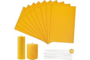 10 Pcs Beeswax for Candle Making, Beeswax Candle Making Kit, Beeswax Sheets Made of Natural Beeswax, DIY Candle Making Kits f