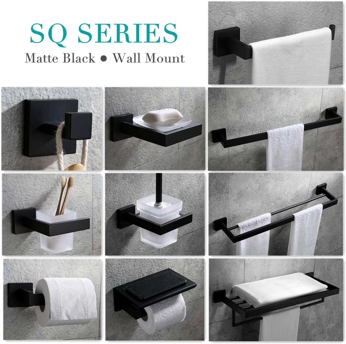 VELIMAX Premium Stainless Steel Towel Bar Black Towel Rack Wall Mounted Towel Rail Towel Rod for Bathroom, Matte Black, 30-Inch: Home & Kitchen