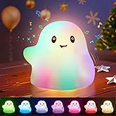 canvage Rechargeable Night Light for Kids - Silicone Lamp with Touch Sensor for Kids Room - LED Squishy Night Light for Baby Nursery with RGB Rainbow Color-Changing/30-Min Timer