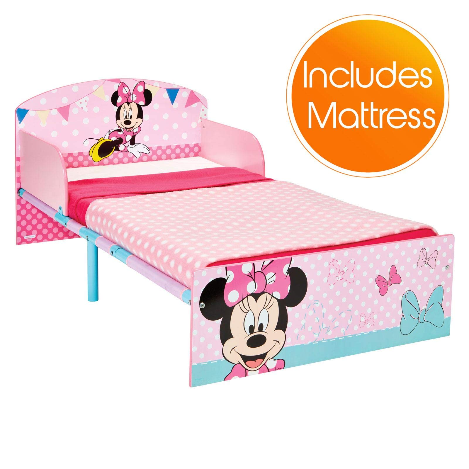 Minnie Mouse Toddler Bed with Foam Mattress - Pink