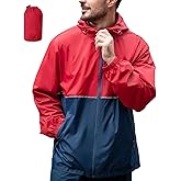 ZITY Men's Rain Jacket Waterproof with Hood Lightweight Raincoat for Golf Hiking Camping Cycling