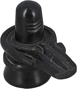 Bignay Hindu God Shiva Lingam Statue for Puja, Stone Carving, Portable Perfect for Traveling, Home Décor