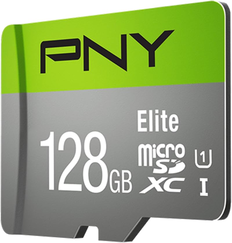 PNY Elite microSDXC 128GB Card Class 10 UHS-I U1 A1 V10 100MB/s