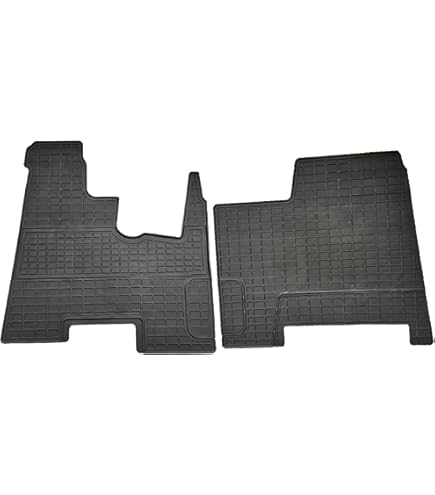 Genuine Kenworth OEM Gray Rubber Floor Mats With Logo - For T600/T800/W900 (2006-2016)