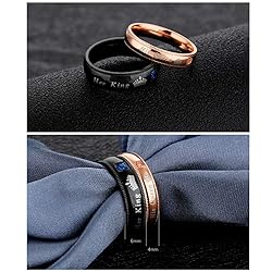 His Queen Wedding Bands Men's Women Stainless Steel