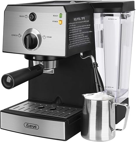 Gevi Machine577 Espresso Machine, 13 x 12.5 x 11, Black