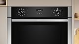 Neff N50 Slide&Hide Single Oven A+ Black with Steel Trim view 2