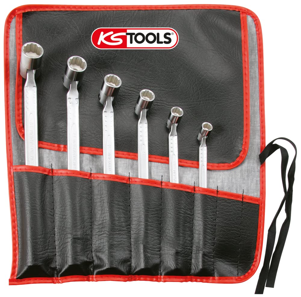KS Tools 517.031 Classic Double Head Swivel Wrench Set (6 Pieces)