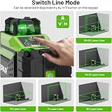 Huepar 16 Lines 4D Laser Level Self-Leveling Green Cross Line 360° Magnetic Base view 2