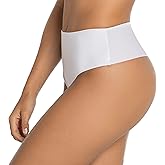 LeSensuel Invisible Thong High Waisted Underwear for Women - Tummy Control Underwear