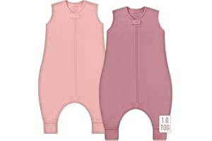 Mama Cheetah Toddler Sleep Sack with Feet in 1.0 Tog Organic Cotton for Boys and Girls, Baby Sleep Bag with Legs and 2-Way Zipper, Early Walker Medium