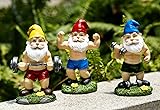 Mrsivrop Funny Workout Garden Gnomes Statues 3pcs