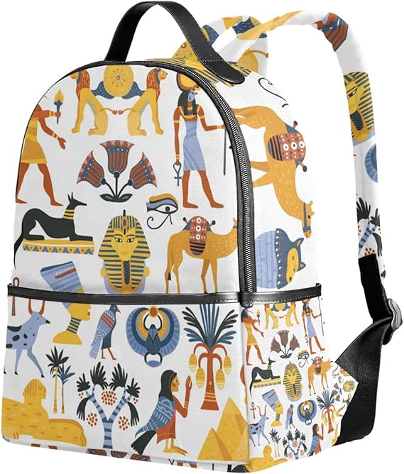 Ahomy School Backpack, Ancient Egyptian Religion Elements Unisex
