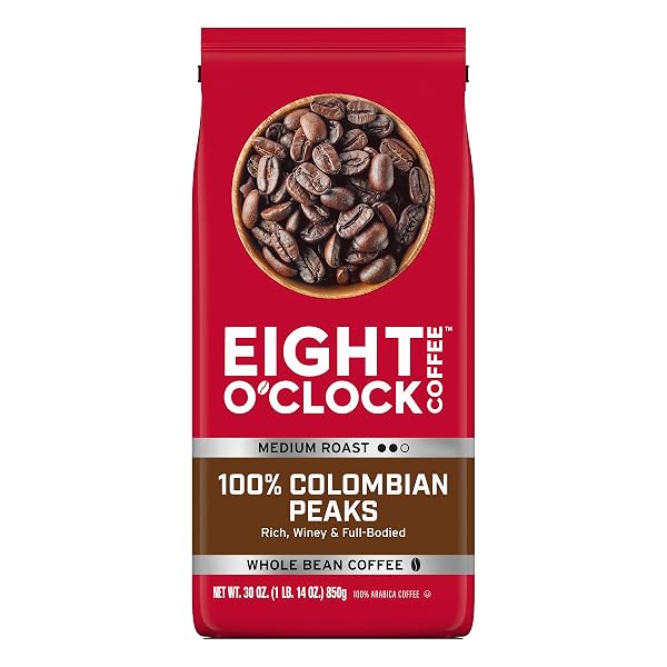 EIGHT O’CLOCK COFFEE 100% COLOMBIAN PEAKS & ARABICA,...