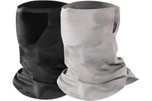 Vanolu Neck Gaiter Face Mask for Men Women, UPF 50+ Summer Cooling Balaclava Bandana Scarf for Cycling, Motorcycle,Golf