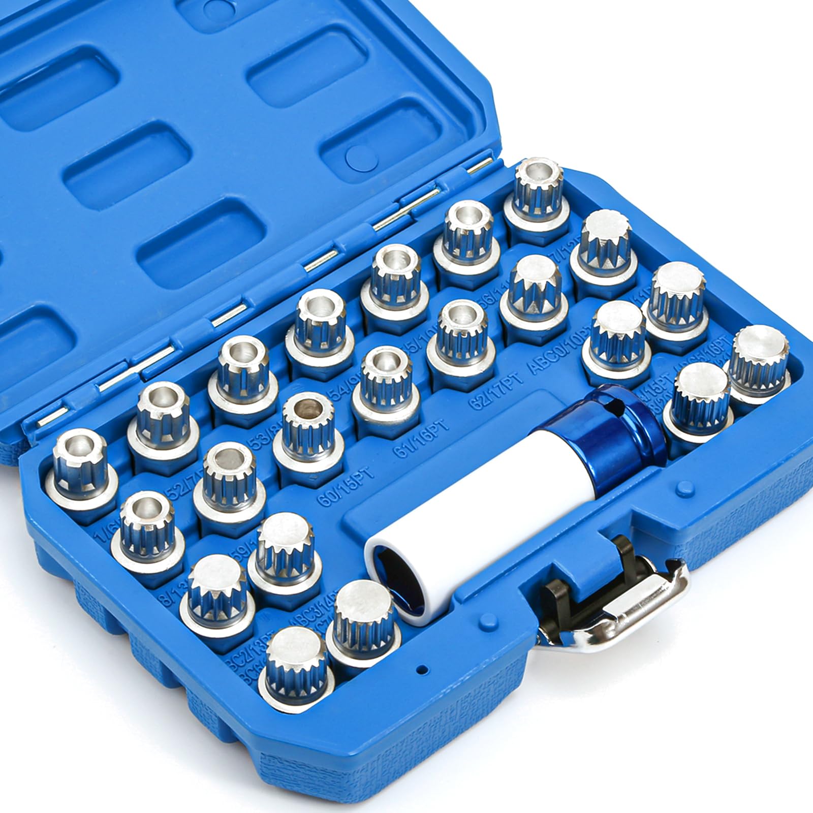 Photo 1 of JAMTON 23pcs Anti-Theft Wheel Lock Lug Nut Remover Tool Kit Compatible with VW/for Volkswagen Series, Automotive Wheel Nuts Screw Removal Key Socket Set with 1/2" Square Drive Adapter