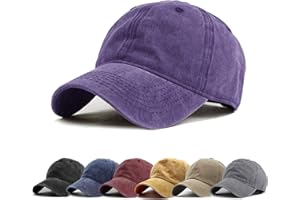 HH HOFNEN Men Women Washed Distressed Twill Cotton Baseball Cap Vintage Adjustable Dad Hat