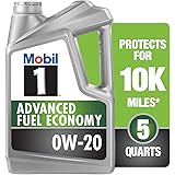 Mobil 1 Advanced Fuel Economy Full Synthetic Motor Oil 0W-20, 5 Quart