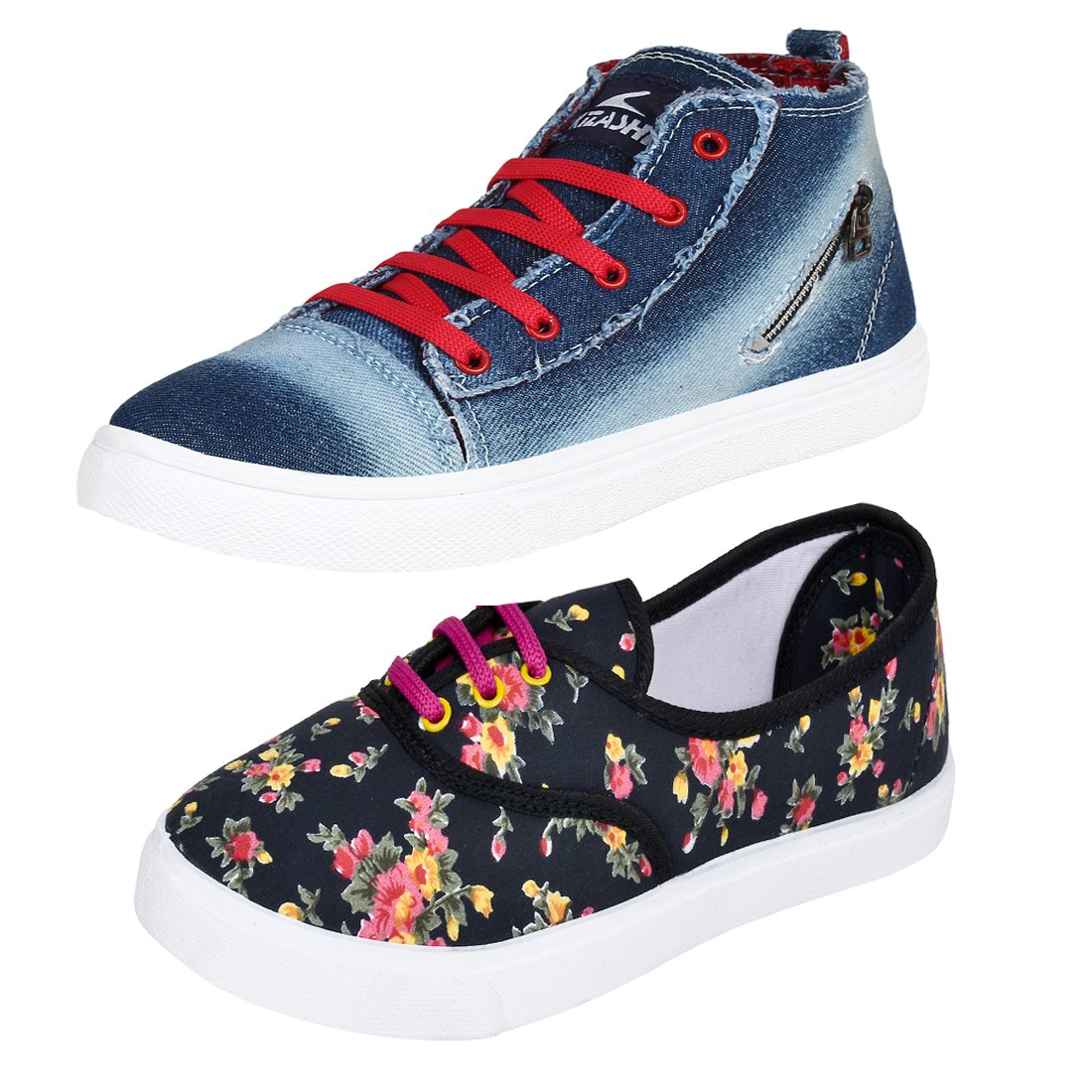 earton women combo pack of 2 casual sneakers shoes