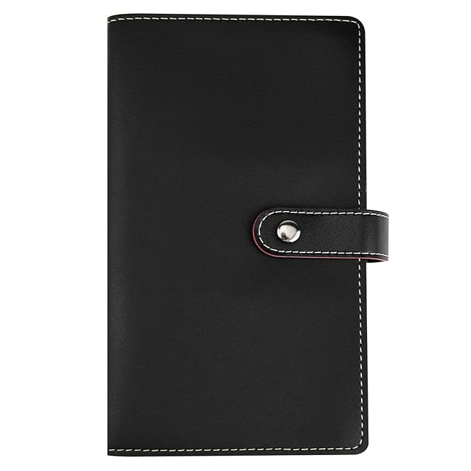 Visitenkarten-Mappe für 240 Karten Kreditkarten ID-Karte Bankkarte Fahrkarte Kunstleder Visitenkarten-Sammler/Organizer mit D