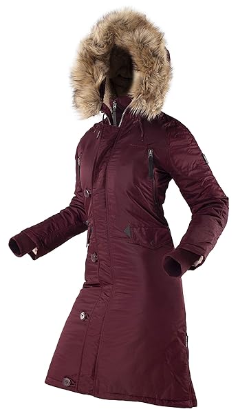 maroon winter coat womens