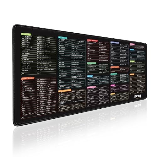 inean Linux Commands Line Mouse pad 80x30cm- Extended Large Cheat Sheet ...
