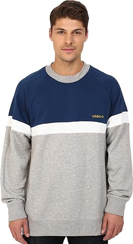 adidas Originals Men's Itasca Crew Sweatshirt, Medium Grey Heather
